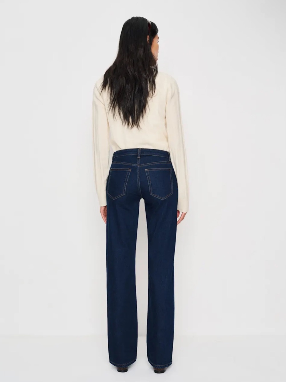 Reformation Elton Mid Rise Super Stretch Straight Leg Jeans Size 30 $178 MSRP - Picture 3 of 14